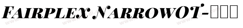 Fairplex NarrowOT字体转换